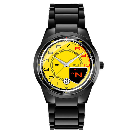 Orologio da Polso con Contagiri Race Giallo