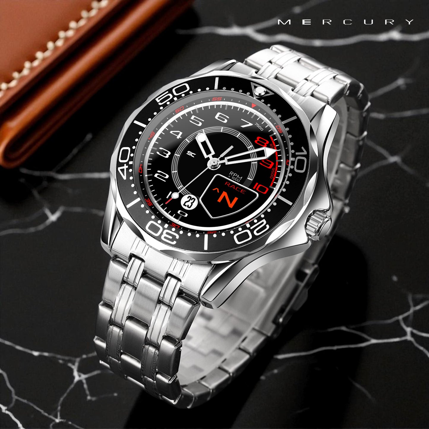 Orologio da Polso con Contagiri Race Nero