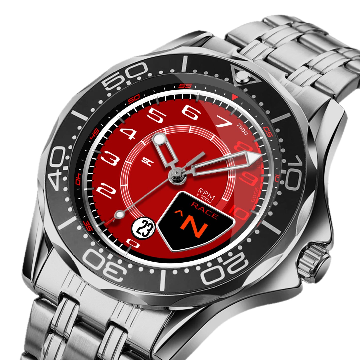 Orologio da Polso con Contagiri Race Rosso